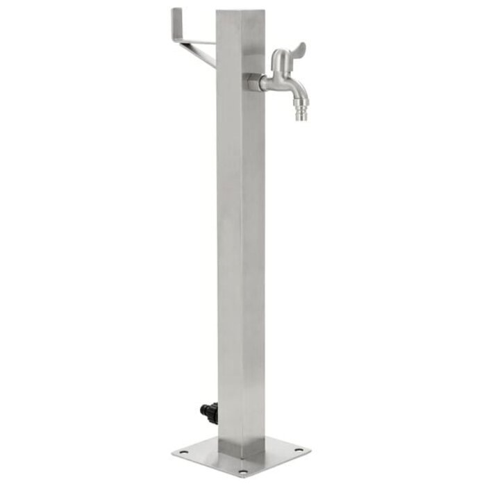 Vidaxl Gartenwasserzapfsäule Edelstahl 65 cm - Quadratisch, bis zu 34% reduziert