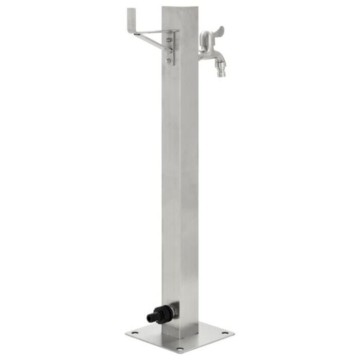 Vidaxl Gartenwasserzapfsäule Edelstahl 65 cm - Quadratisch, bis zu 34% reduziert