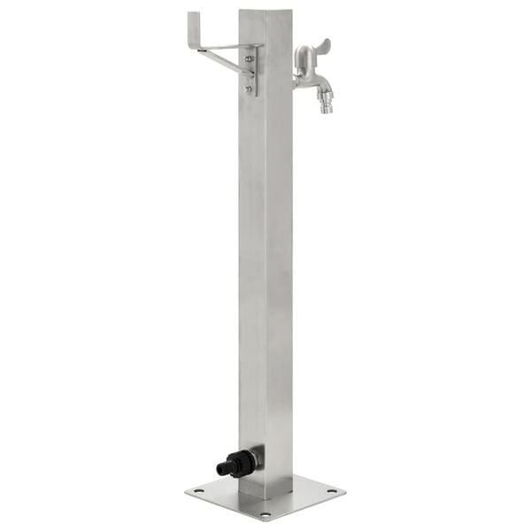 Vidaxl Gartenwasserzapfsäule Edelstahl 65 cm - Quadratisch, bis zu 34% reduziert
