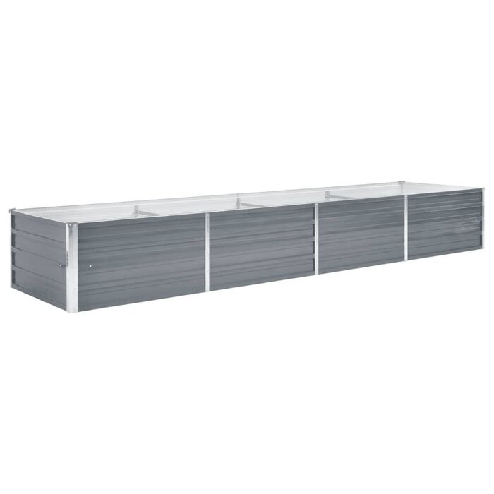 Vidaxl Großes Hochbeet 320x80x45cm aus Stahl - Grau - bis zu 34% Rabatt sparen