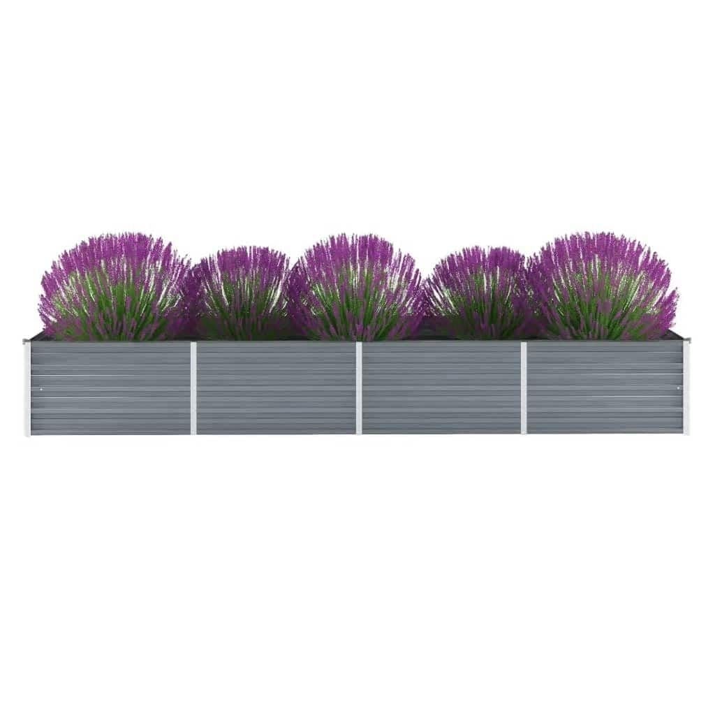 Vidaxl Großes Hochbeet 320x80x45cm aus Stahl - Grau - bis zu 34% Rabatt sparen