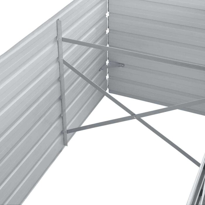 Vidaxl Großes Hochbeet 320x80x45cm aus Stahl - Grau - bis zu 34% Rabatt sparen