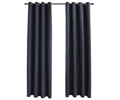 Vidaxl 2er-Set Verdunkelungsvorhänge, 140x225 cm, Anthrazit - 53% Rabatt