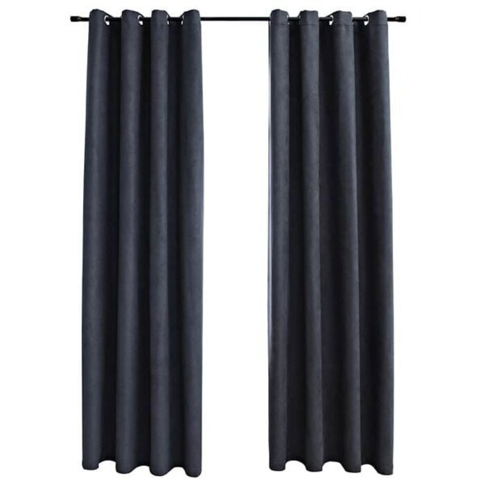 Vidaxl Verdunkelungsvorhänge 140x225cm Anthrazit - 2er-Set bis zu 32% günstiger