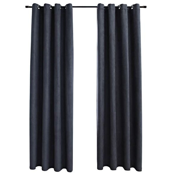 Vidaxl Verdunkelungsvorhänge 140x225cm Anthrazit - 2er-Set bis zu 32% günstiger