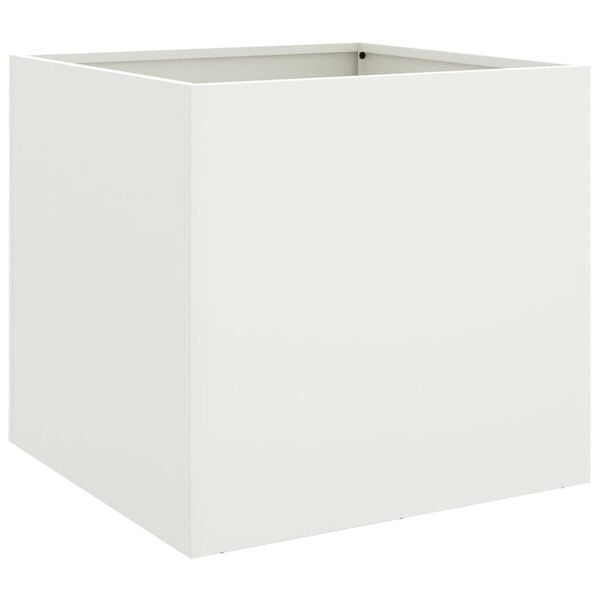 Vidaxl Stahl Pflanzkübel Weiß 49x47x46 cm - Jetzt bis zu 33% günstiger