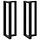 Bartischbeine T-Form, Stahl schwarz, 110-111 cm - Sparen Sie bis zu 35%