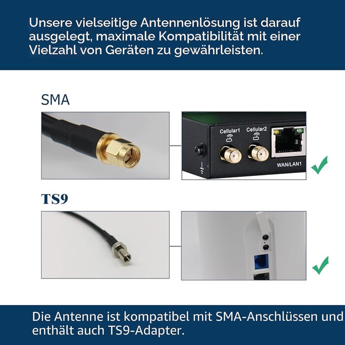 Amazon 4G/5G MIMO-Antennen-Set, 12 dBi Verstärkung, Außenmontage - bis zu 34% sparen