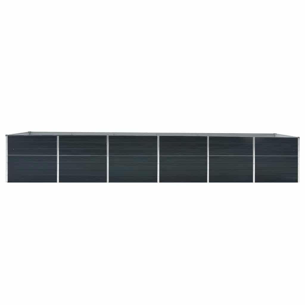 Vidaxl Hochbeet aus verzinktem Stahl 480x80x77cm - Anthrazit - bis zu 35% Rabatt