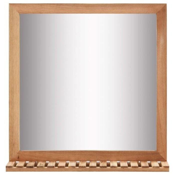 Vidaxl Badezimmerspiegel aus massivem Walnussholz - 60 x 62 cm - bis zu 33% Rabatt