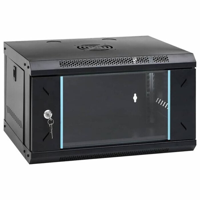 Vidaxl Wand-Netzwerkschrank 53x45x30 cm - Schwarz, Stahl - Jetzt bis zu 34% sparen