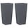 2er Set Pflanzkübel 35x35x75 cm Stahl Anthrazit - bis zu 34% sparen