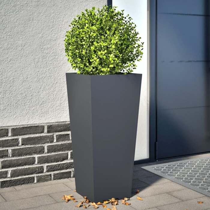 Vidaxl 2er Set Pflanzkübel 35x35x75 cm Stahl Anthrazit - bis zu 34% sparen