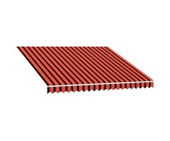 Vidaxl Markisentuch 300x250 cm Orange-Braun gestreift - 53% Rabatt