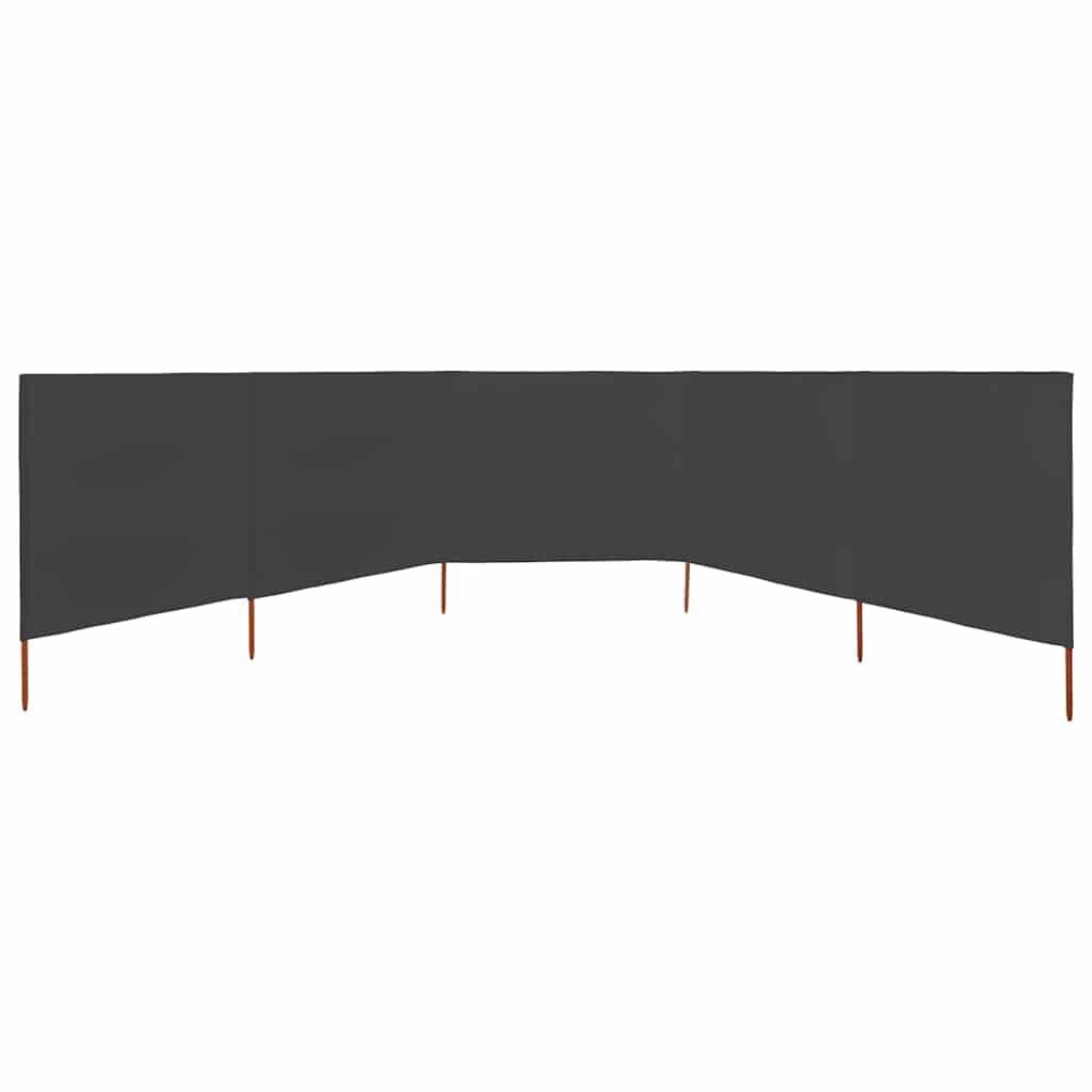 Vidaxl 5-teiliger Windschutz 600x120 cm - Anthrazit - bis zu 34% Rabatt