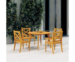 Vidaxl Gartentisch aus massivem Akazienholz Ø 110 cm - 57% Rabatt