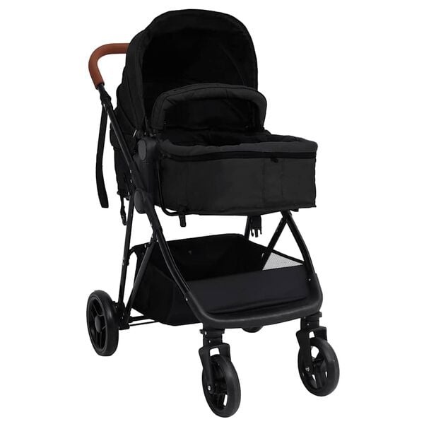 Vidaxl 3-in-1 Kombikinderwagen mit Autositz - Anthrazit/Schwarz - bis zu 35% Rabatt