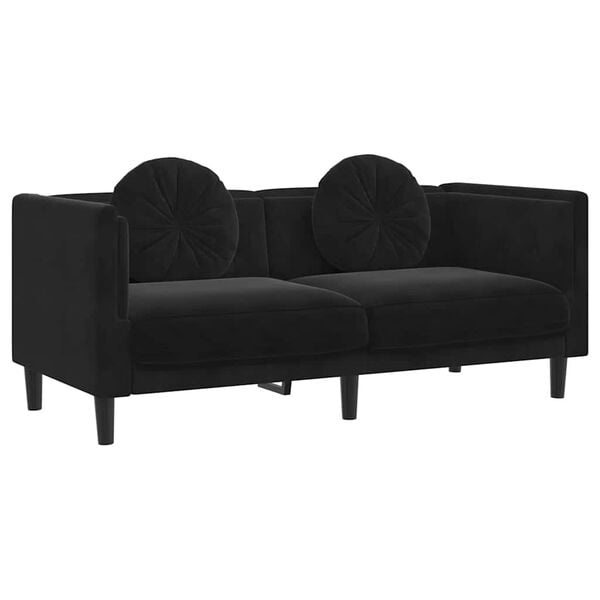 Vidaxl Elegantes 2-Sitzer Sofa aus Samt - Schwarz - bis zu 61% Rabatt