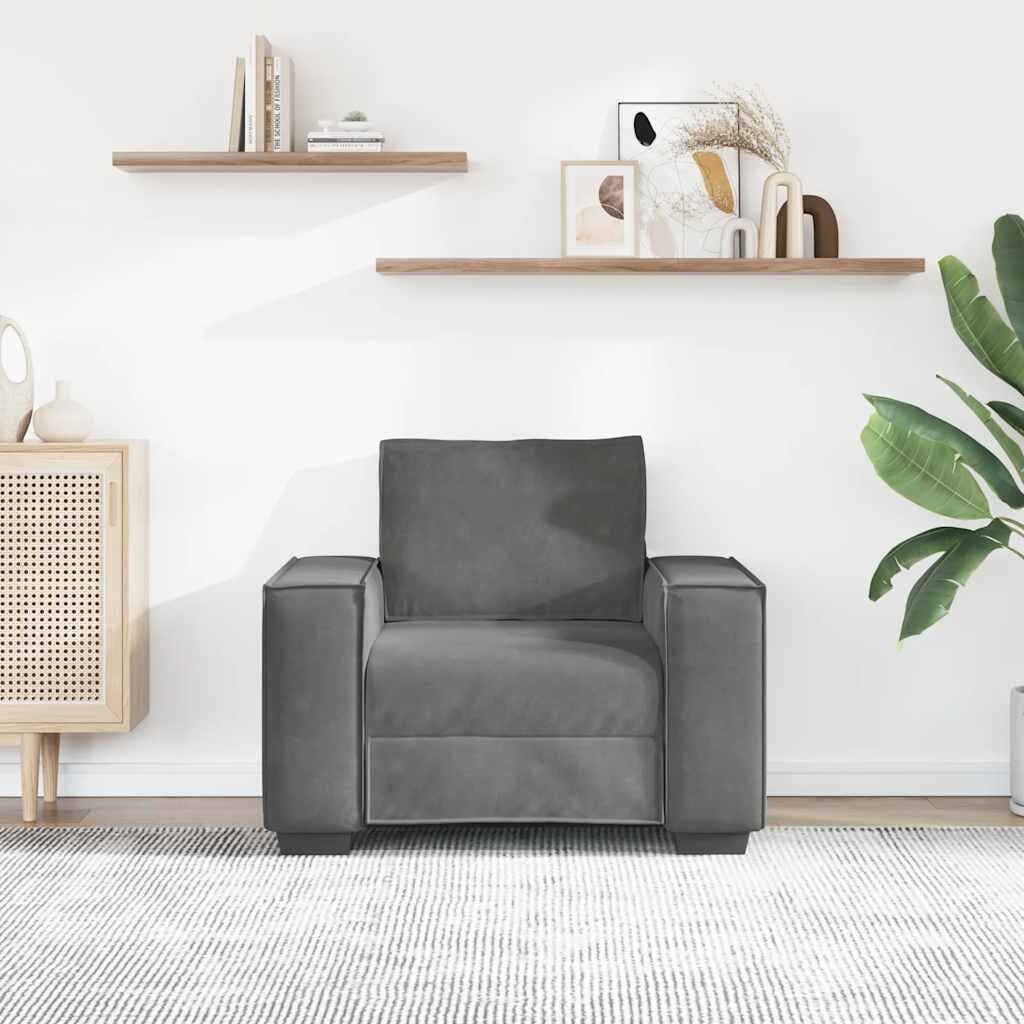 Vidaxl Samt Polstersessel Dunkelgrau - Luxuriöser Lounge-Sessel - bis zu 62% sparen