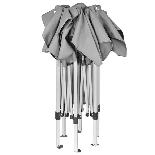 Vidaxl Sechseckiges Pop-up-Party-Faltpavillon 3,6m x 3,1m - Grau - bis zu 35% Rabatt