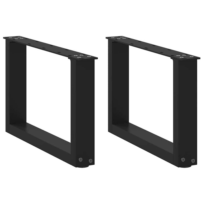 Vidaxl U-Form Couchtischbeine 50x31 cm Stahl Schwarz - bis zu 34% sparen