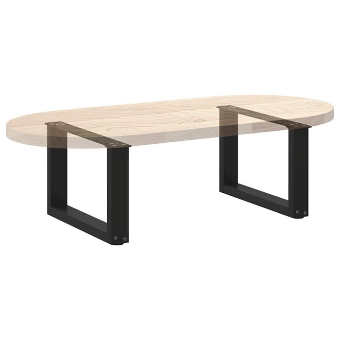 Vidaxl U-Form Couchtischbeine 50x31 cm Stahl Schwarz - bis zu 34% sparen