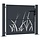 Gartentor 105x105 cm Anthrazit - Laser-Design - Jetzt bis zu 35% sparen