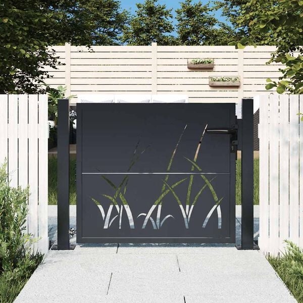 Vidaxl Gartentor 105x105 cm Anthrazit - Laser-Design - Jetzt bis zu 35% sparen