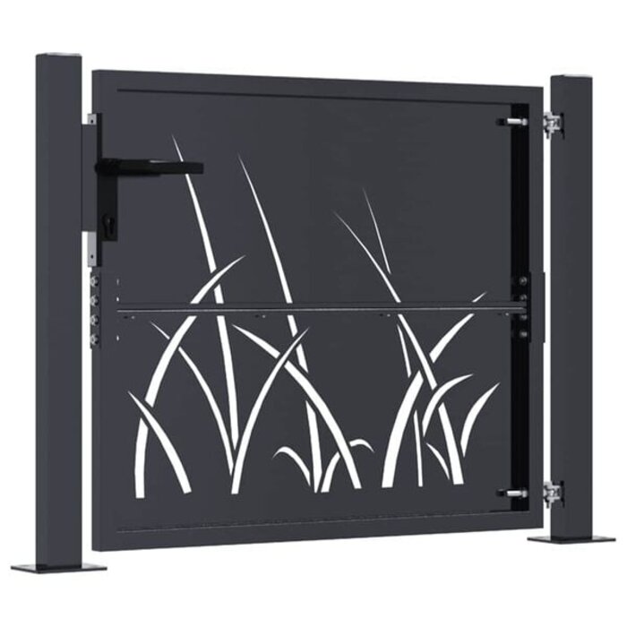 Vidaxl Gartentor 105x105 cm Anthrazit - Laser-Design - Jetzt bis zu 35% sparen