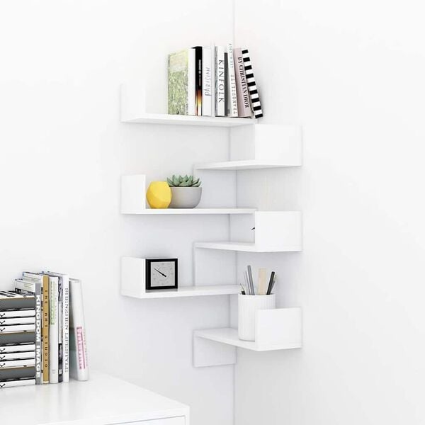 Vidaxl Eckregal 2er-Set, 40x40x50 cm, Weiß - Jetzt bis zu 33% Rabatt sichern