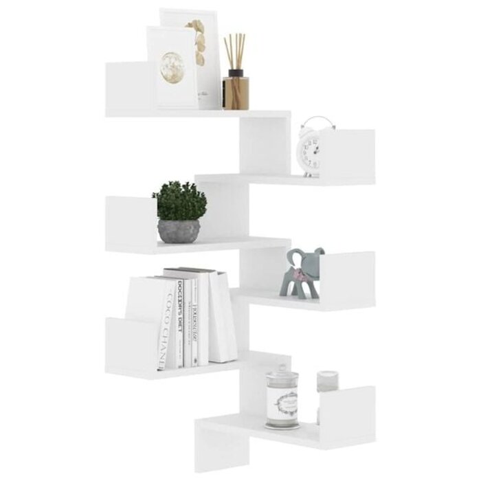 Vidaxl Eckregal 2er-Set, 40x40x50 cm, Weiß - Jetzt bis zu 33% Rabatt sichern