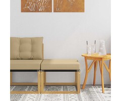Vidaxl Garten-Fußhocker aus Akazienholz, Weiß - 59 x 59 x 37 cm - 55% Rabatt
