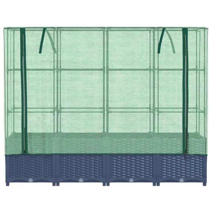 Vidaxl Hochbeet mit Gewächshaus 160x40x138cm Rattan-Optik - bis zu 34% günstiger