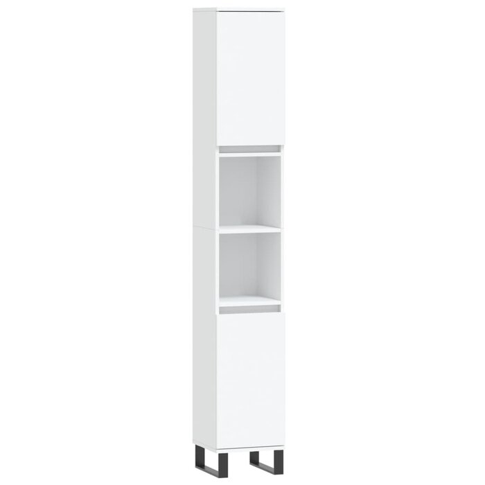 Vidaxl Moderner Badezimmerschrank 30x30x190cm Weiß - jetzt bis zu 35% Rabatt