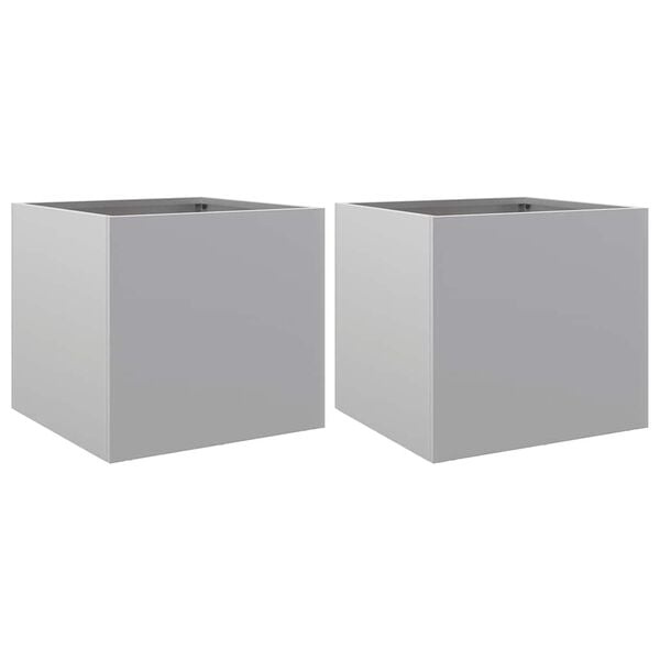 Vidaxl 2er Set Pflanzkübel Silber 32x30x29cm - Jetzt bis zu 33% sparen