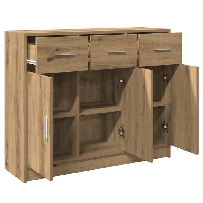 Vidaxl Sideboard Artisan-Eiche 91x28x75 cm - Bis zu 35% Rabatt im Outlet