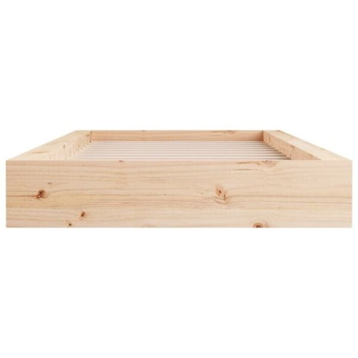 Vidaxl Massives Kiefernholz-Bettgestell 120x190cm - Rustikal & Stabil - bis zu 35% Rabatt
