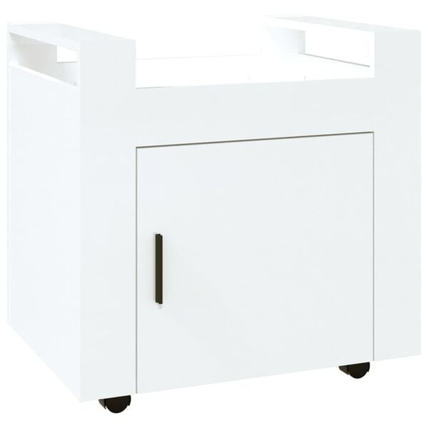 Vidaxl Rollcontainer 60x45x60 cm Weiß - Hochglanz - Büroschrank mit bis zu 33% Rabatt
