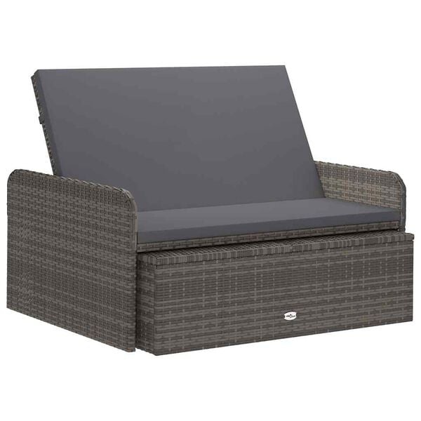 Vidaxl Modernes Loungeset aus Polyrattan, grau - 2-teilig - bis zu 35% reduziert