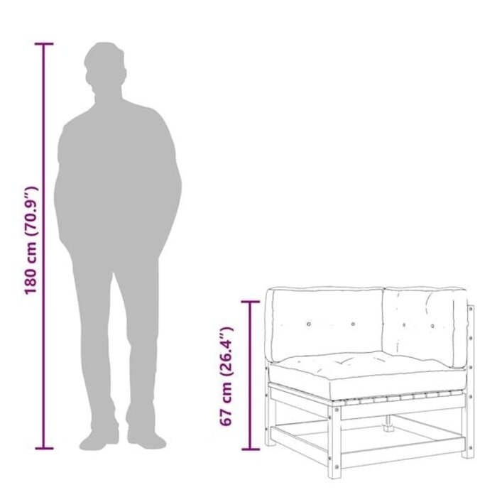 Vidaxl 3-Sitzer Sofa 210 cm Dunkelgrau - Komfortables Design - bis zu 33% reduziert
