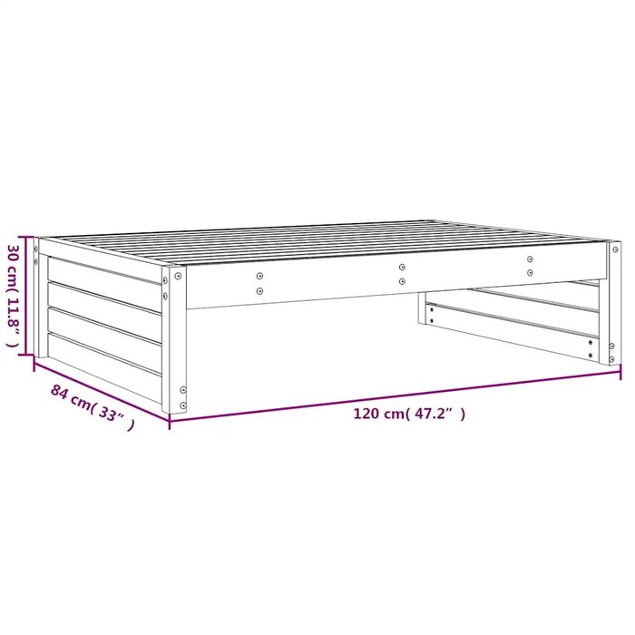 Vidaxl Gartenhocker aus Douglasienholz 120x80 cm - Outlet mit bis zu 34% Rabatt