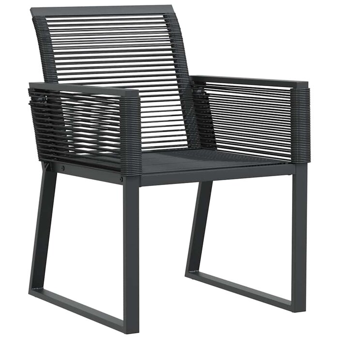 Vidaxl 4er Set Gartenstühle aus Poly-Rattan Schwarz - Outlet bis zu 35% Rabatt