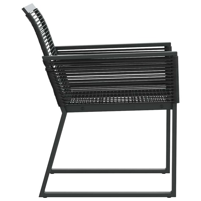 Vidaxl 4er Set Gartenstühle aus Poly-Rattan Schwarz - Outlet bis zu 35% Rabatt
