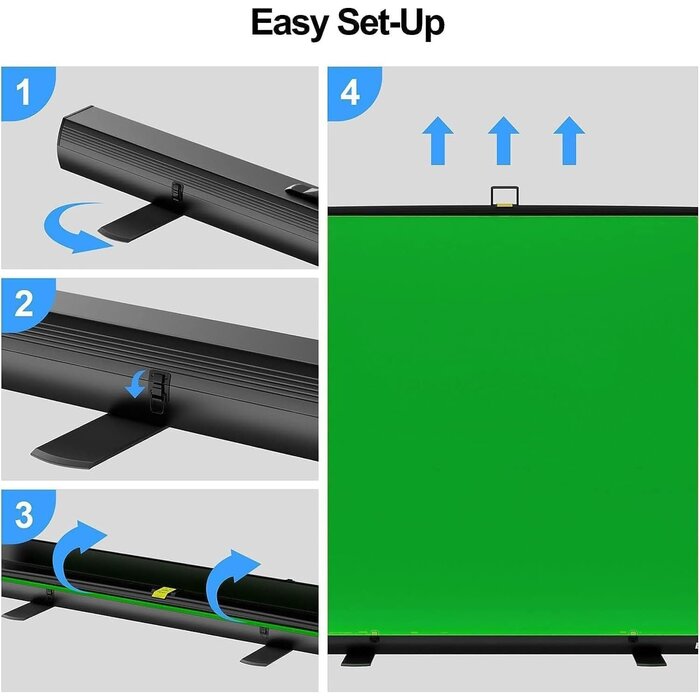Professionelles Green Screen Hintergrundpaneel 155x200cm - bis zu 35% Rabatt