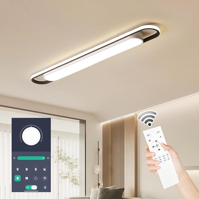 Moderne LED-Deckenleuchte 122cm, Dimmbar & App-Steuerung - bis zu 34% Rabatt