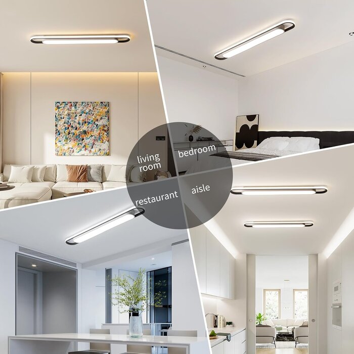 Moderne LED-Deckenleuchte 122cm, Dimmbar & App-Steuerung - bis zu 34% Rabatt