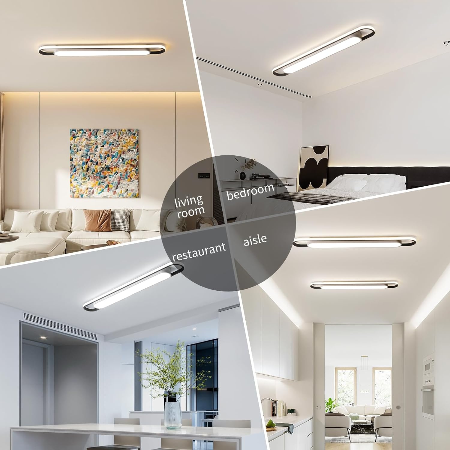Moderne LED-Deckenleuchte 122cm, Dimmbar & App-Steuerung - bis zu 34% Rabatt