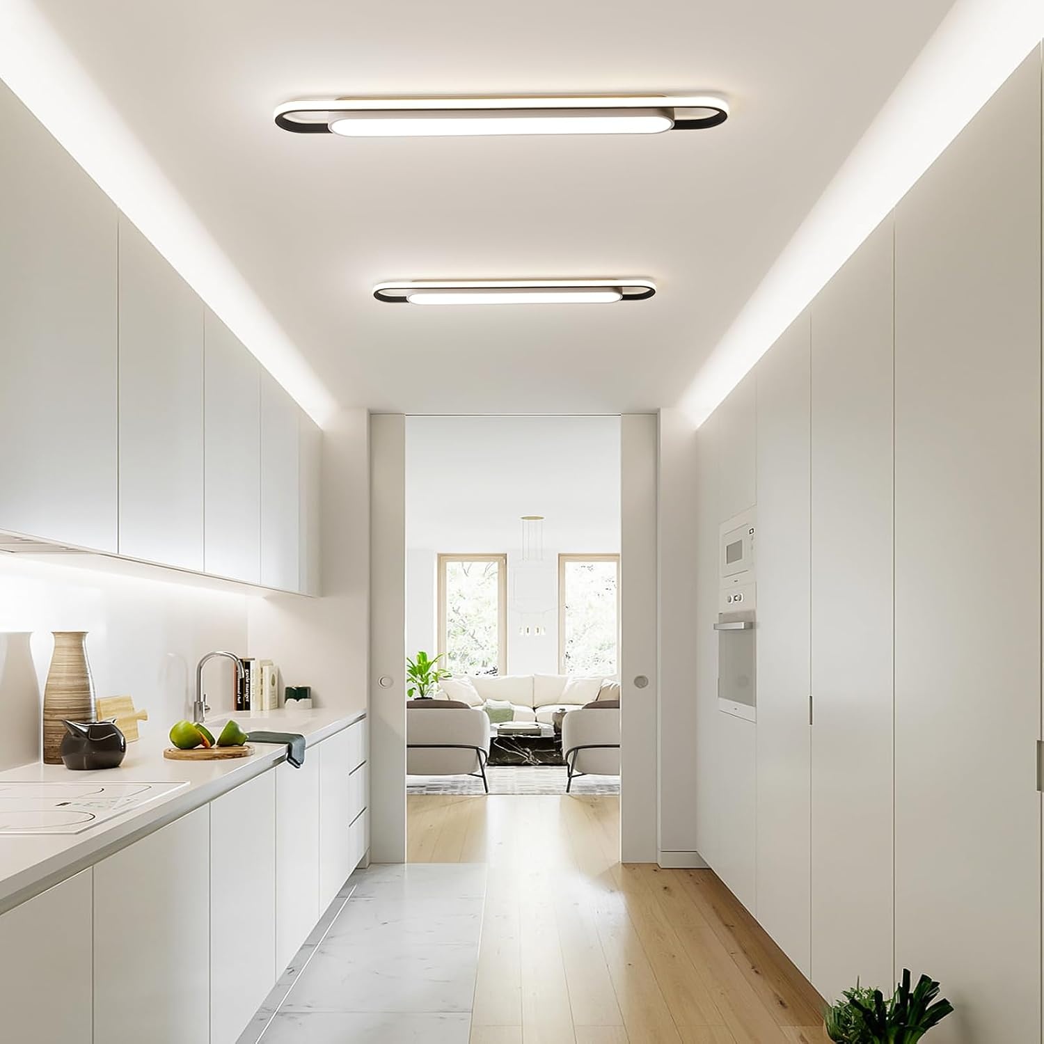 Moderne LED-Deckenleuchte 122cm, Dimmbar & App-Steuerung - bis zu 34% Rabatt