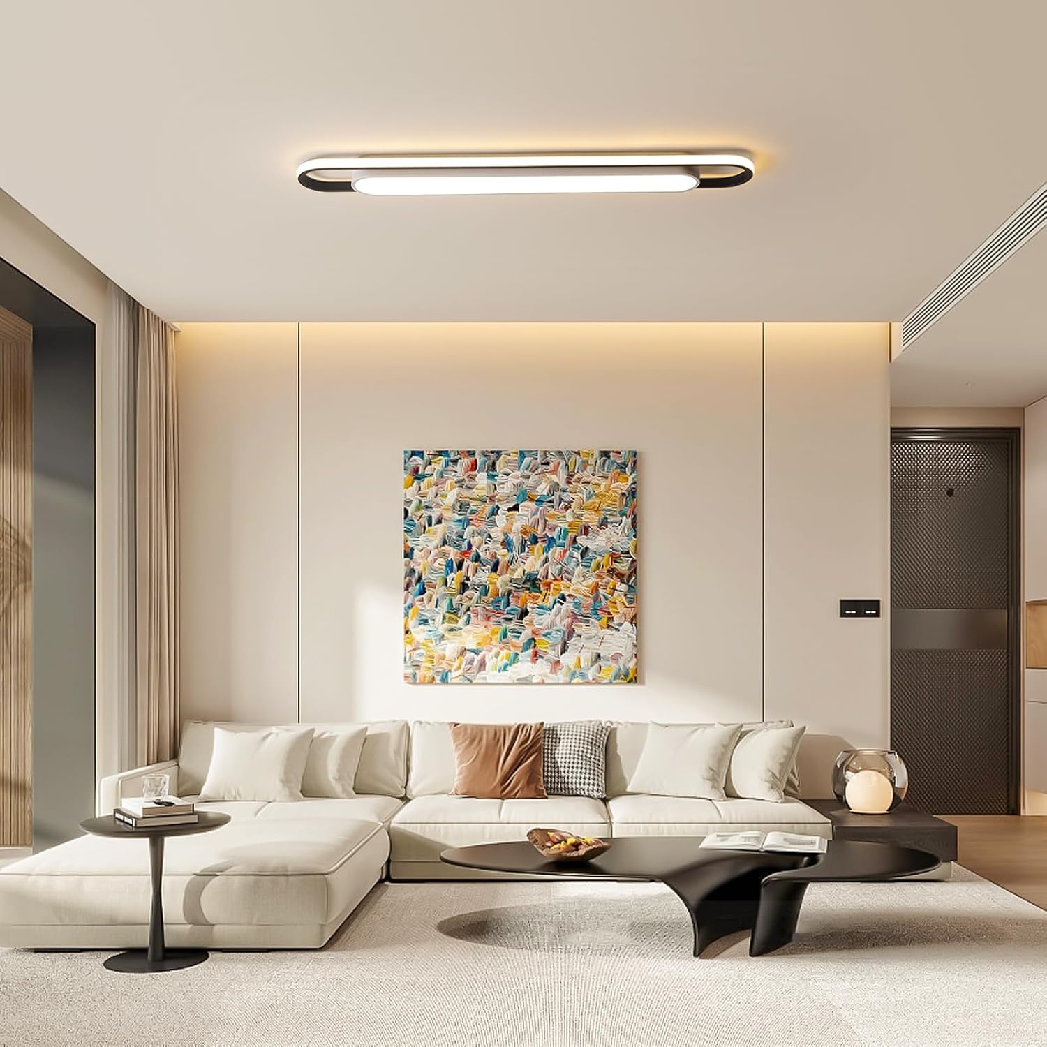 Moderne LED-Deckenleuchte 122cm, Dimmbar & App-Steuerung - bis zu 34% Rabatt