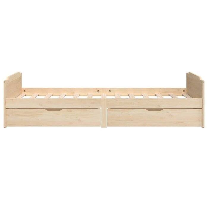 Vidaxl Massivholz Bettgestell 90x200cm mit Schubladen - Jetzt bis zu 35% sparen